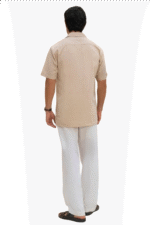 Lightweight Beige Linen Shirt - Image 4