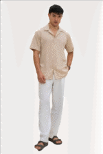 Lightweight Beige Linen Shirt - Image 3