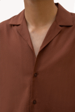 Lightweight Brown Linen Shirt - Image 5