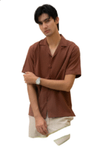 Lightweight Brown Linen Shirt - Image 2