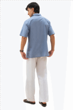 Lightweight Light blue Linen Shirt - Image 7