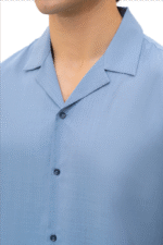 Lightweight Light blue Linen Shirt - Image 6