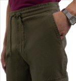 Olive Green Cargo Jogger Trouser Pant - Image 3