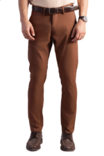 Modern Brown Slim Fit Pant - Image 2
