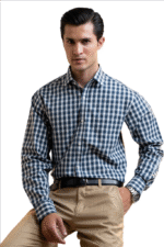 Cut Haven Premium Classic Navy Checkered Shirt