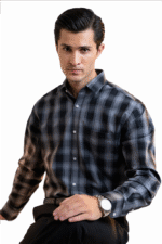 Cut Haven Premium Classic Grey Check Shirt - Image 2