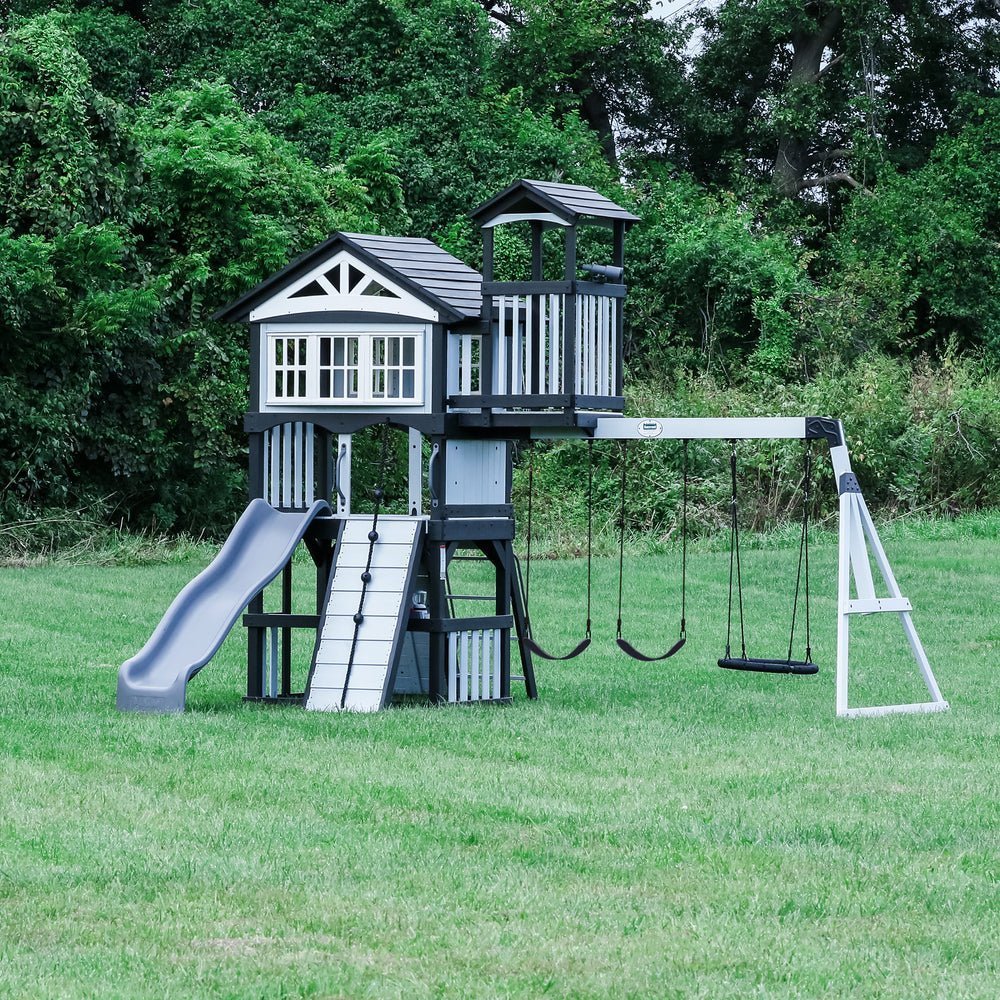Whispering Point Outdoor Wooden Swing Set with Shipping & Assembly Included