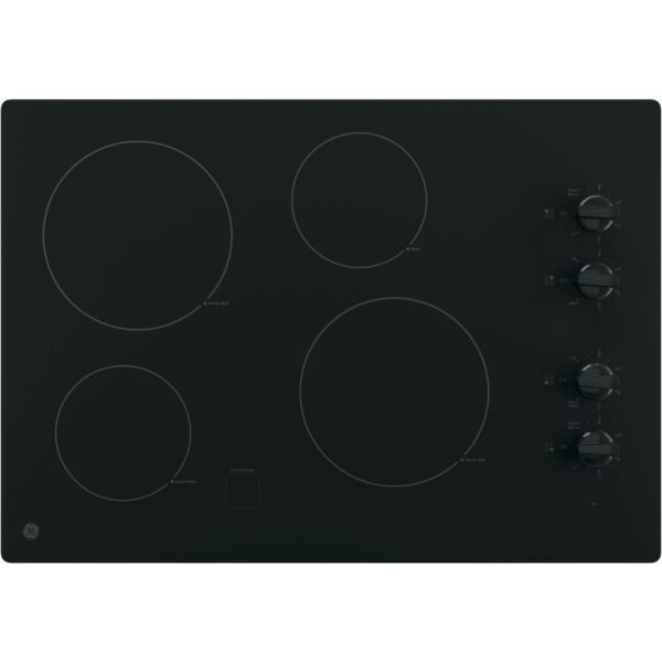 GE 30″ Built-In Knob Control Electric Cooktop JP3030DWBB